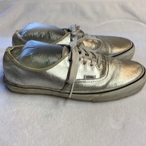 Vintage Silver Vans Sneakers